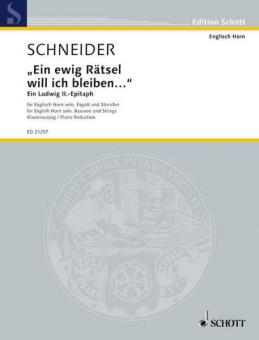 Ein ewig Rätsel will ich bleiben... Standard