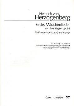 Sechs Mädchenlieder op. 98 Standard