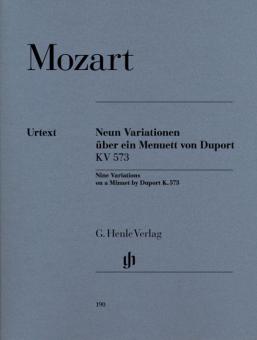 9 Variations sur un menuet de Duport KV 573 
