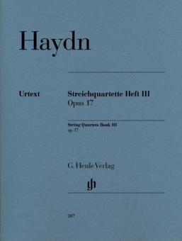 Quatuors à cordes troisième cahier op. 17 Vol. 3 