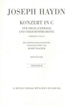 Concerto pour orgue (clavecin) et instruments à cordes en ut majeur Hob. XVIII:10 