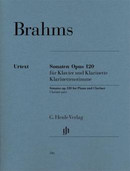 Sonates pour piano et clarinette (ou alto) (version pour alto) op. 120/1 u. 2 