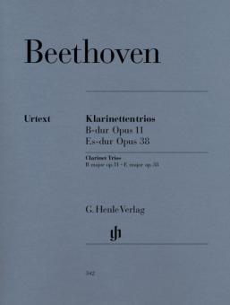 Trios avec clarinette en si bémol majeur et mi bémol majeur pour piano, clarinette (ou violon) et violoncelle op. 11 und 38 