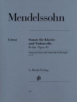 Sonate pour piano et violoncelle si bémol majeur op. 45 
