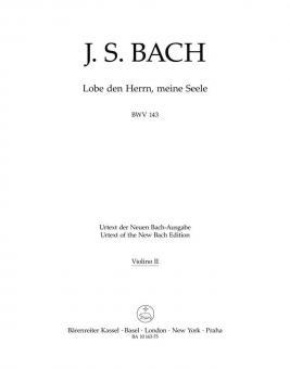 Loue le Seigneur, ô mon âme BWV 143 
