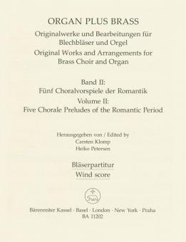 organ plus brass, volume II: cinq préludes de choral du romantisme Standard