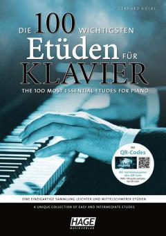 The 100 Most Essential Etudes for Piano - with QR-Codes 