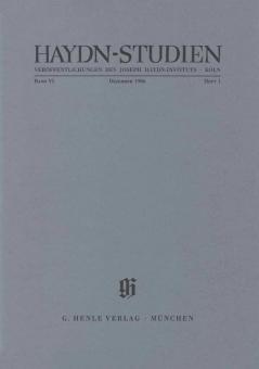 Haydn Studies Vol. 6 No. 1 