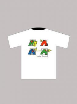 T-Shirt XL Weiss Brass 