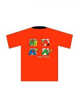 T-Shirt L Rot Brass 