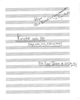 Kvintet op. 130 For Violin, Viola, Violoncel, Klava 