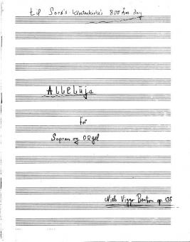 Alleluja for Sopran Og Orgel 