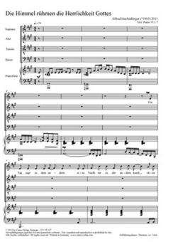 Die Himmel rühmen die Herrlichkeit - Psalm 19 