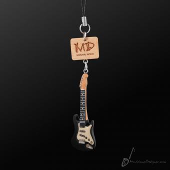 Anhänger E-Gitarre (schwarz) (Holz) 