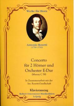 Concerto für 2 Hörner und Orchester E-Dur (Murray C 58) 
