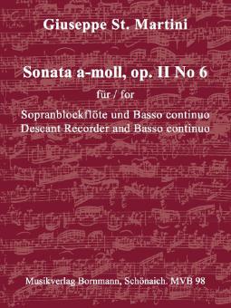 Sonate en la mineur op. 2 n° 6 