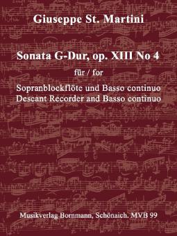 Sonate en sol majeur op. 13 n° 4 