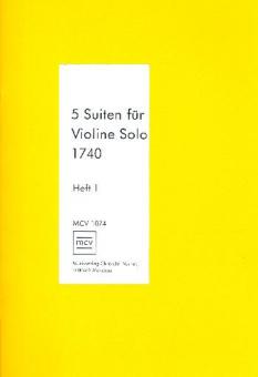 5 Suiten für Violine Solo 1740 Heft 1 