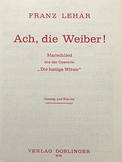 Ach, die Weiber! 