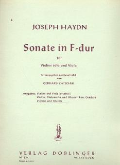 Sonata No. 1 F major Hob. VI:1 