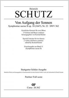 Von Aufgang der Sonnen SWV 362 