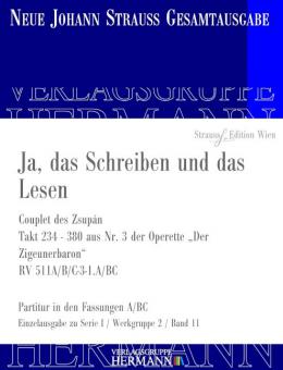Ja, das Schreiben und das Lesen RV 511A/B/C-3-1.A/BC 