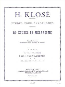 Vingt-Cinq Études de mécanismes pour saxophones 