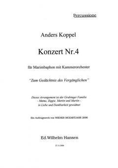 Concerto No. 4 For Marimba 