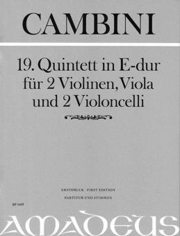 Quintette en mi majeur - Première édition 