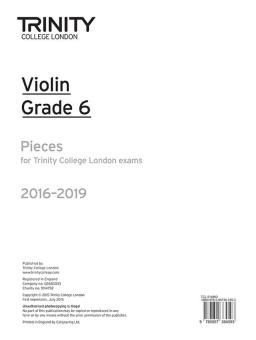 Violin Exam Pieces Grade 6 2016-2019 (part only) 