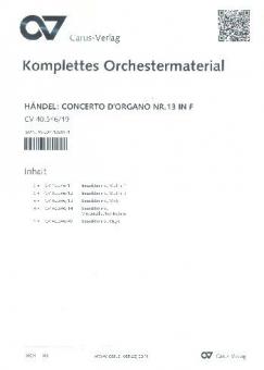 Concerto pour orgue no.13 en fa majeur 