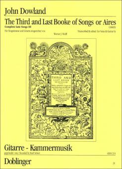 The Third Booke of Songs Or Aires 