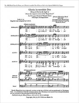 Magnificat: Gloria in Excelsis Deo, BWV 243a 