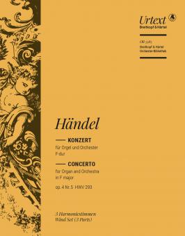 Orgelkonzert Nr. 5 F-Dur op. 4/5 HWV 293 