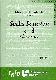 6 Sonaten für 3 Klarinetten 