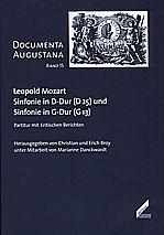 Sinfonie in D (D25) und Sinfonie in G (G13) 