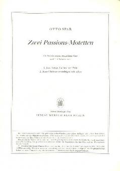 Zwei Passions-Motetten 