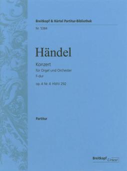 Orgelkonzert Nr. 4 F-Dur op. 4/4 HWV 292 