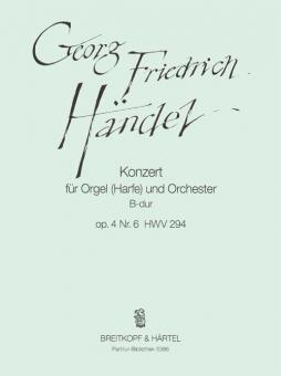 Orgelkonzert Nr. 6 B-Dur op. 4/6 HWV 294 