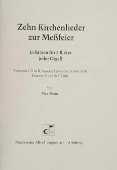 Zehn Kirchenlieder zur Messfeier 