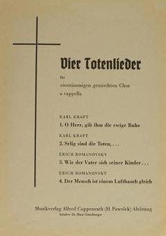 Kraft/Romanovsky: Vier Totenlieder 