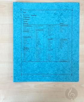 Notenumschlag Quart-Format blau 
