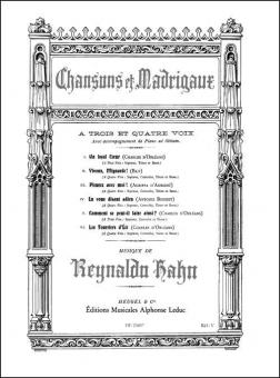 Chansons et Madrigaux 