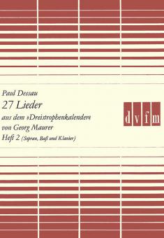 27 Lieder aus dem Dreistrophenkalender Heft 2 
