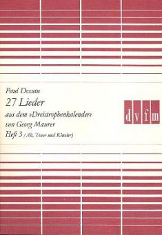 27 Lieder aus dem Dreistrophenkalender Heft 3 