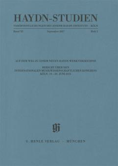 Haydn-Studien 11, Heft 2: Auf dem Weg zu einem neuen Haydn-Werkverzeichnis 