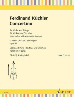 Concertino Sol majeur op. 11 Standard