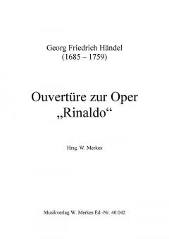 Ouvertüre zur Oper 'Rinaldo' 