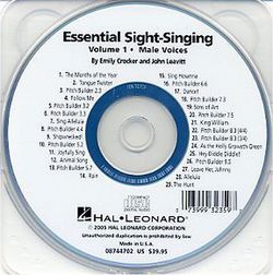 Essential Sight Singing Vol. 1 Male Voices CD 