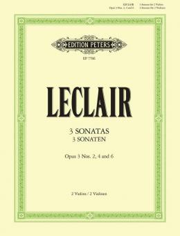 3 Sonatas for Two Violins Op. 3 Nos. 2 4 6 
